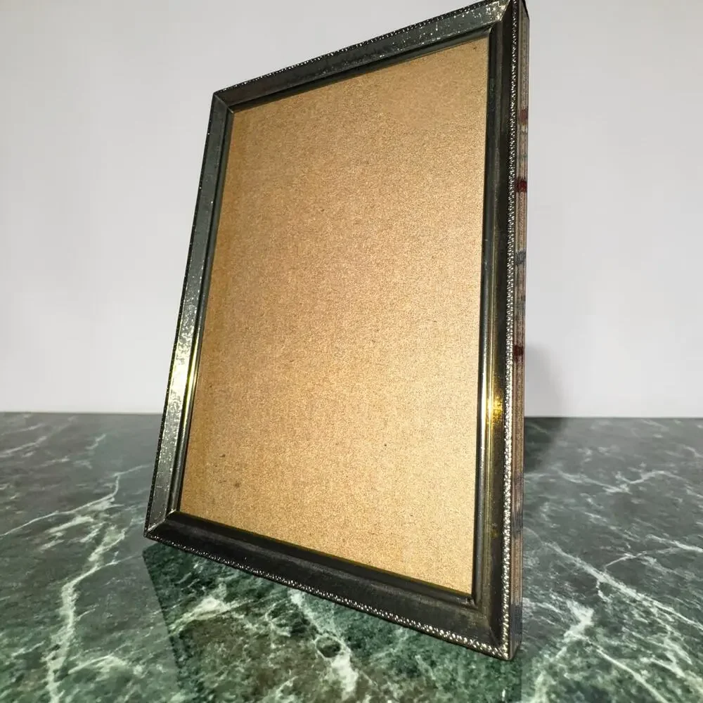 Vintage Brass Tone 4x6 Picture Frame | Mid Century Desk Frame | Hollywood